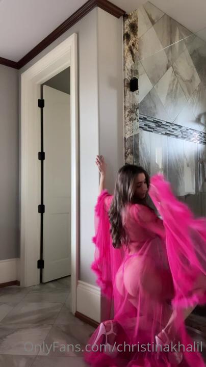 christina khalil pink micro bikini tease onlyfans video leaked pptifp influencers gonewild